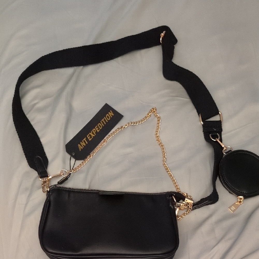 Ant Expedition Black Crossbody Bag